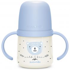 Biberon d'apprentissage Wild&Free Night and Day Bleu (150Ml) - Suavinex