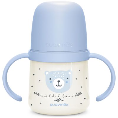 Biberon d'apprentissage Wild&Free Night and Day Bleu (150Ml) Suavinex