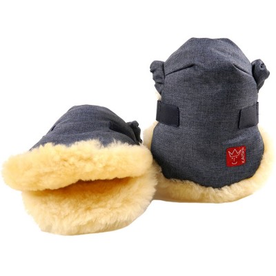 Moufles pour poussette Twoolly mélange bleu Kaiser