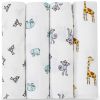 Lot de 4 maxi langes Swaddle animaux Jungle Jam  par aden + anais