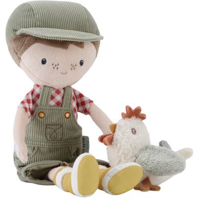 Poupée Jim ferme avec poule (35 cm) - Reconditionné Little Dutch
