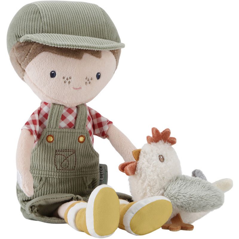 Poupée Jim ferme avec poule (35 cm) - Reconditionné Little Dutch Produit 1