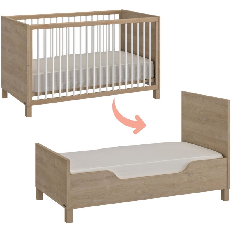 Lit bébé évolutif 70x140 cm avec 2 pans de transformation Achille Galipette Produit 1