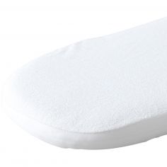 Alèse en coton bio blanc pour matelas de landau (72 x 33 cm) - Kadolis