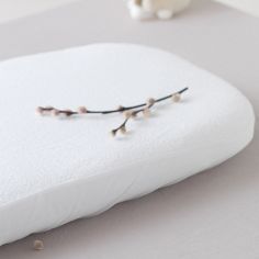 Alèse en coton bio blanc pour matelas de landau (72 x 33 cm)