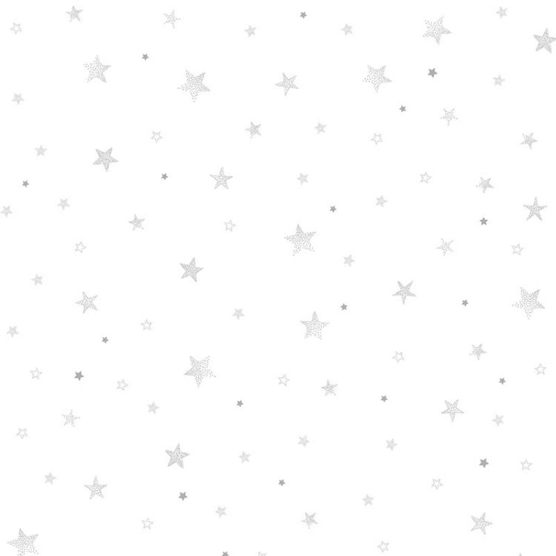 Papier peint intissé Stardust étoiles grises (10 m) Lilipinso