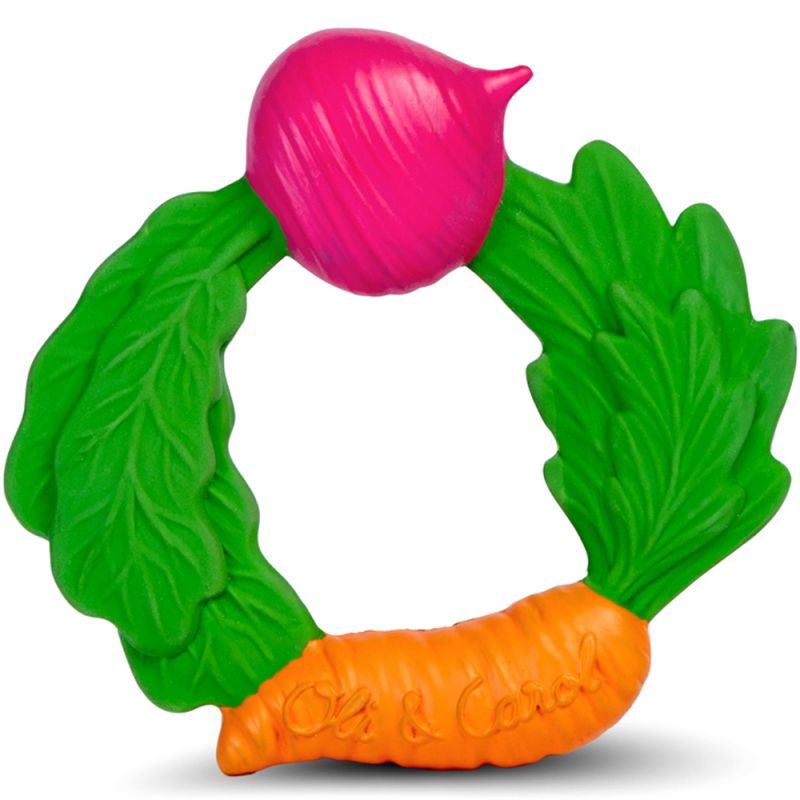 Anneau de dentition Légumes en caoutchouc naturel Oli & Carol