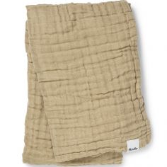 Couverture en coton froissé Pure Khaki (70 x 100 cm)