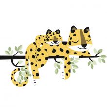 Grand sticker Hide & Seek guépard (84 x 48 cm)  par Lilipinso