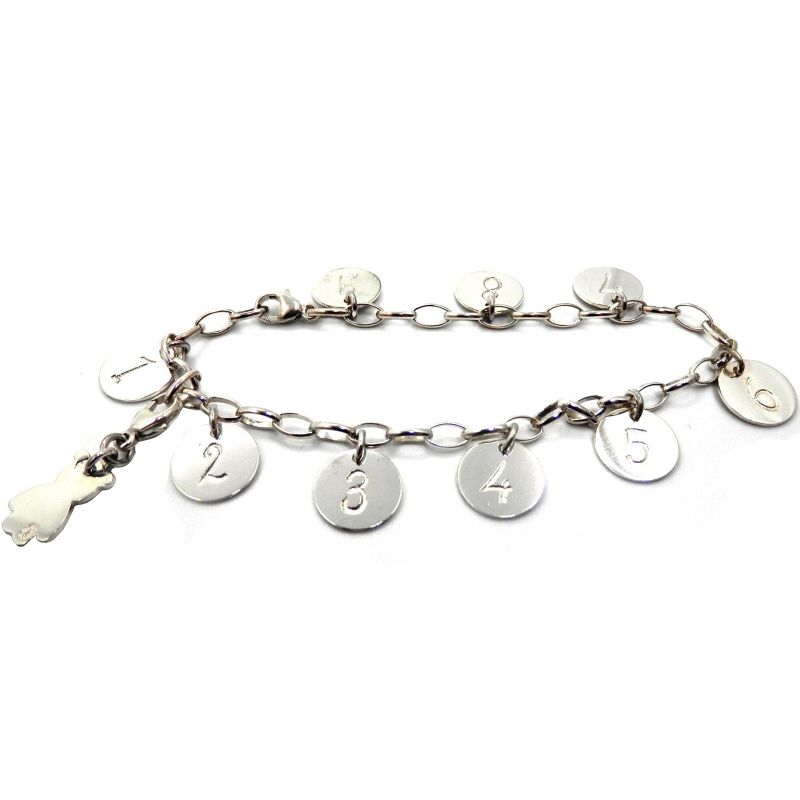 Bracelet chaîne de grossesse Moi après Mois (argent 925°) Loupidou