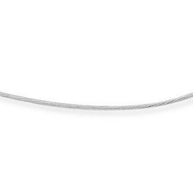 Collier câble 40 cm (or blanc 750°) Berceau magique bijoux