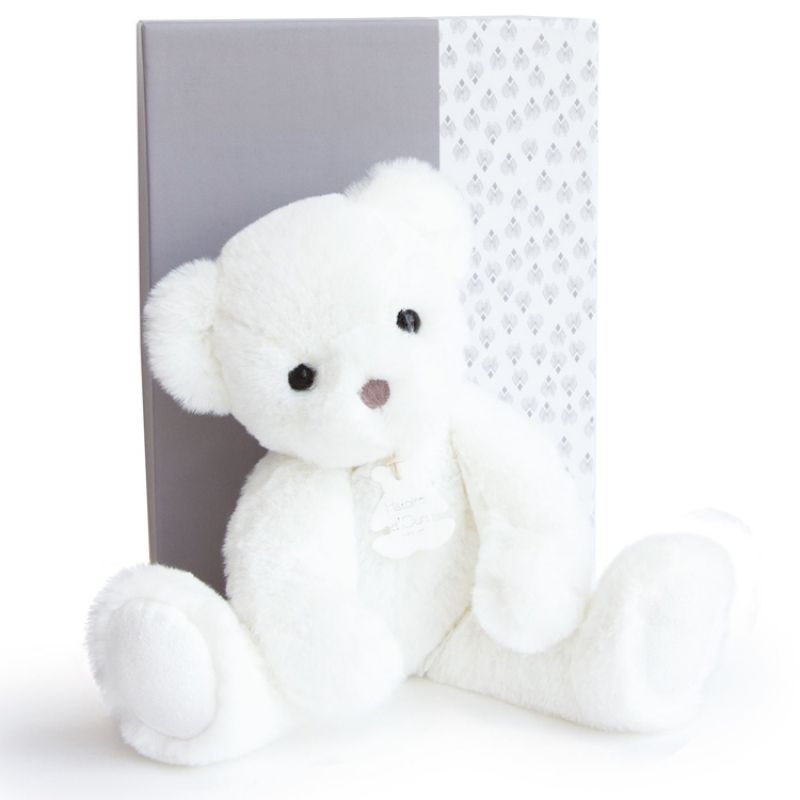 Coffret peluche Ours Moonlight Les ours poudrés blanc (38 cm) Histoire d'Ours