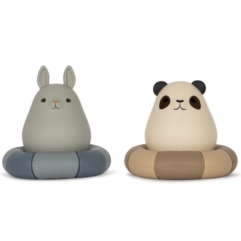 Lot de 2 jouets de bain en silicone topanga beach mix Konges Slojd
