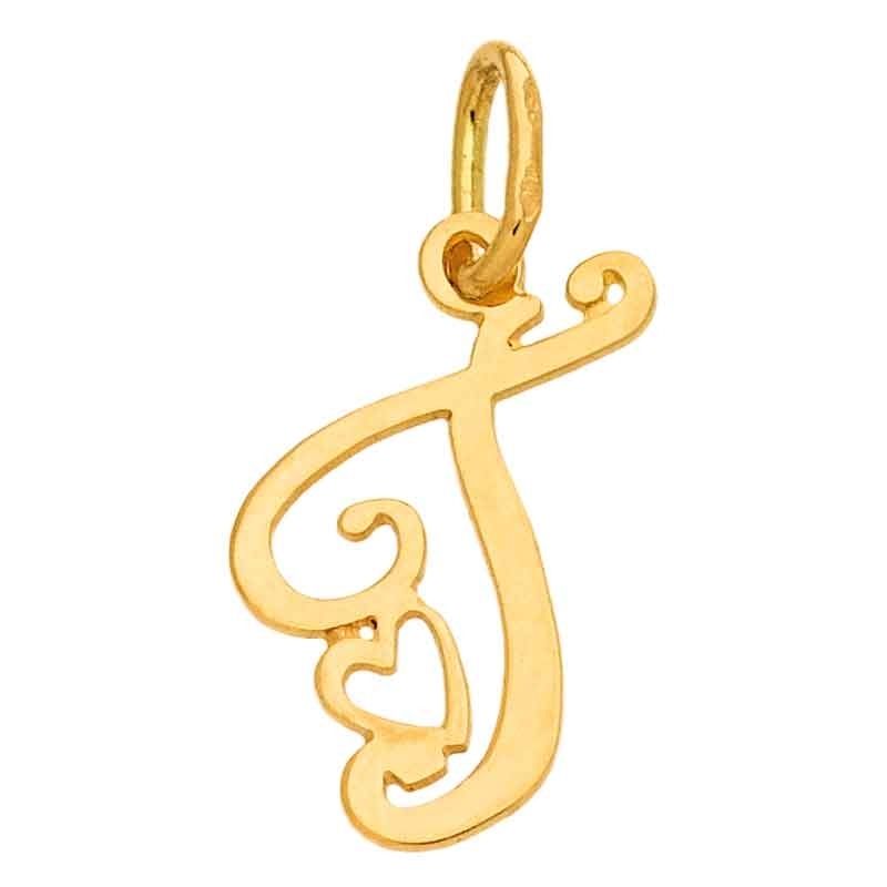 Pendentif initiale T (or jaune 750°) Berceau magique bijoux