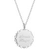 Collier chaîne médaille Dentelle personnalisable (argent) Petits trésors Produit 1