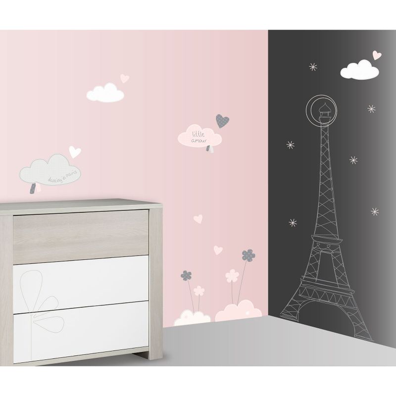 Stickers nuage et Tour Eiffel Lilibelle (60 x 80 cm) Sauthon