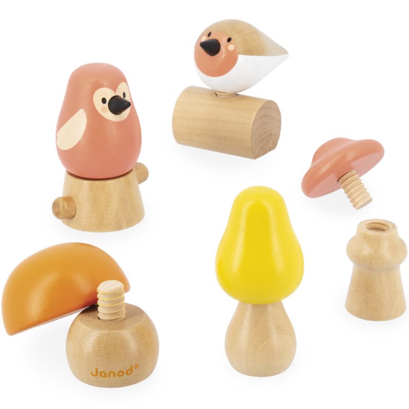 Jouet en bois Oiseaux et Champignons WWF Janod Produit 1 grande taille