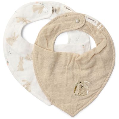 Set de 2 bavoirs bandana Baby Bunny Little Dutch