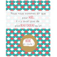 Carte à gratter Annonce de grossesse Cadeau de Noël  par Les Boudeurs