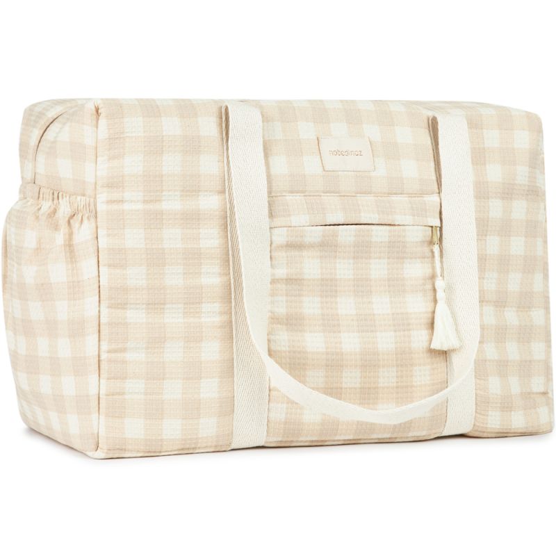 Sac à langer imperméable Opéra Ivory Checks Nobodinoz Produit 2