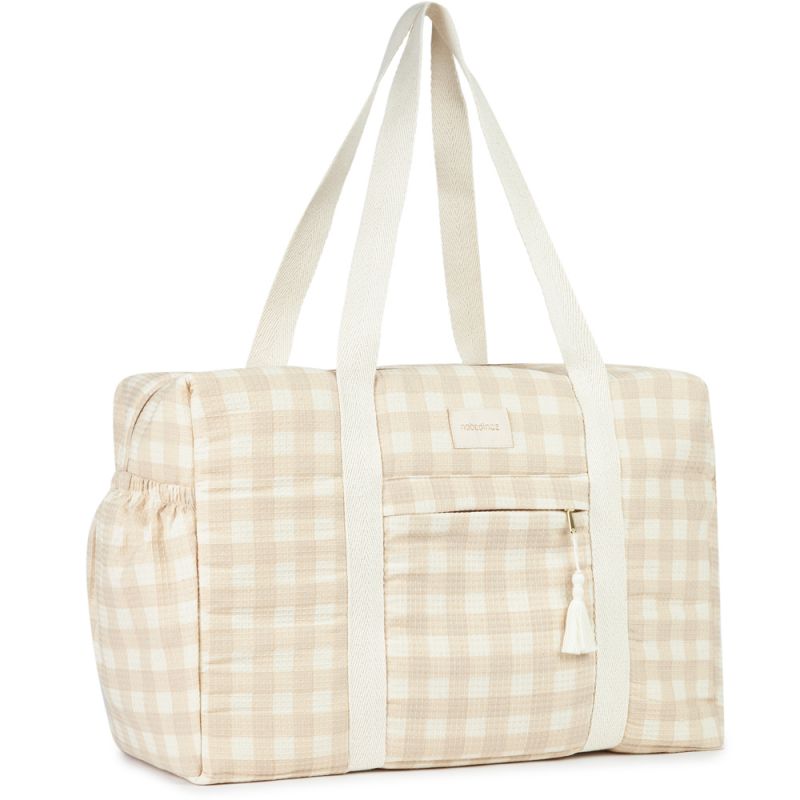 Sac à langer imperméable Opéra Ivory Checks Nobodinoz Produit 3