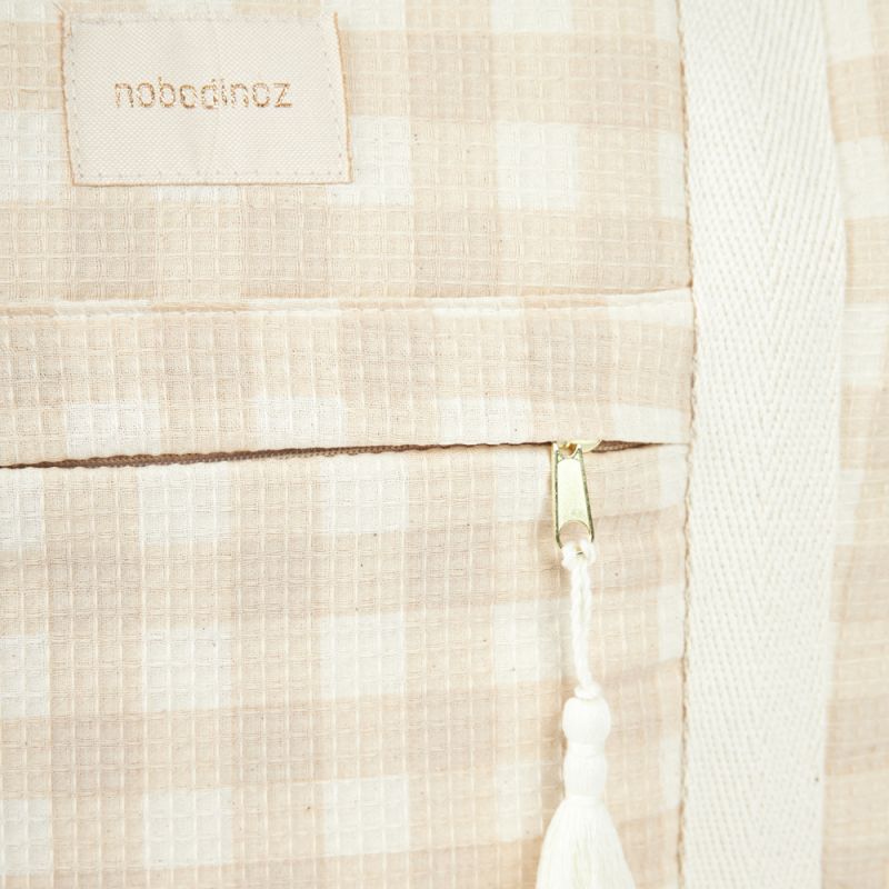 Sac à langer imperméable Opéra Ivory Checks Nobodinoz Produit 4