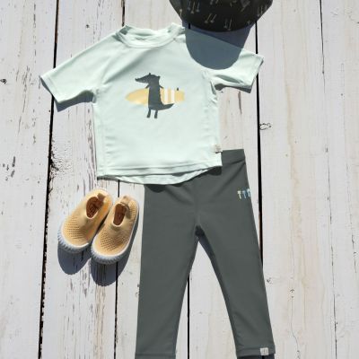 T-shirt anti-UV Crocodile vert écume (25-36 mois)