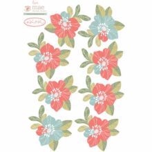Stickers muraux Fleurs rose et bleu  par Love Maé