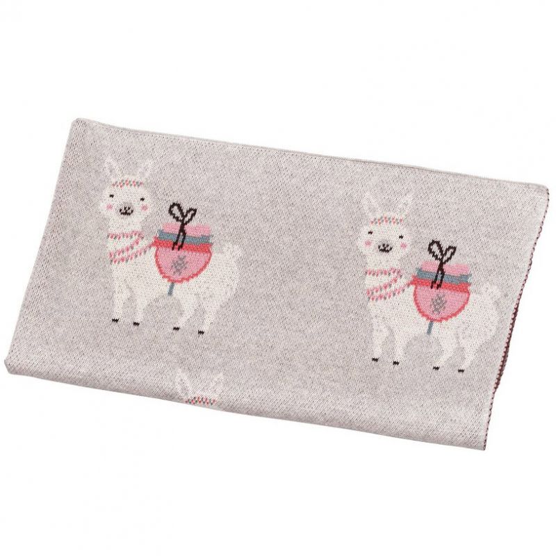 Couverture en coton lama Mila (80 x 100 cm) Sauthon