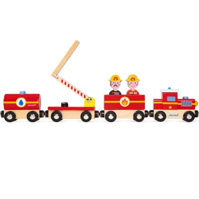 Train en bois Pompiers Story