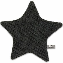 Doudou plat étoile Robust Maille gris anthracite (30 cm)  par Baby's Only
