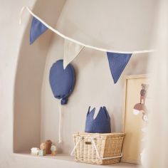 Guirlande de fanions Jeans blue-Olive (200 cm)