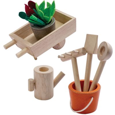 Brouette et accessoires du potager en bois