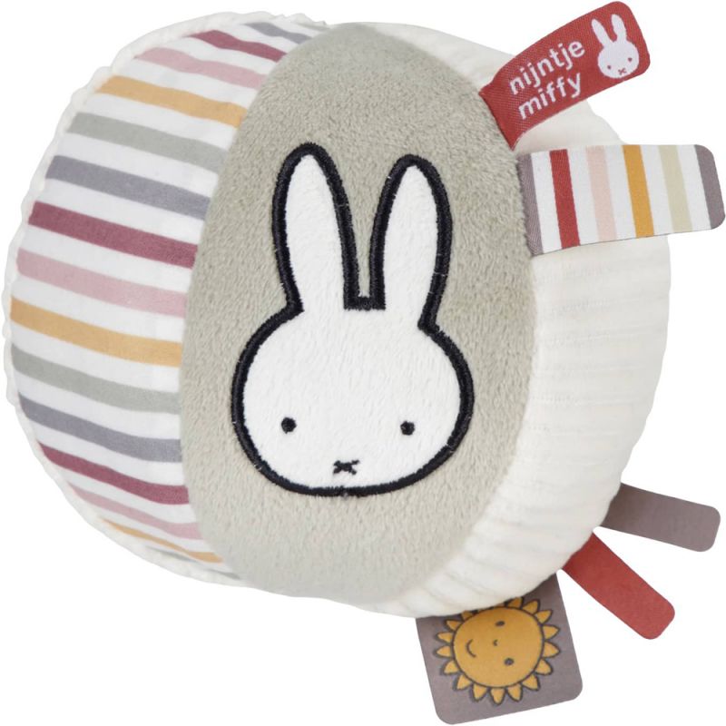 Balle d'activités avec grelot Miffy fluffy rose Pioupiou et Merveilles Produit 1 grande taille