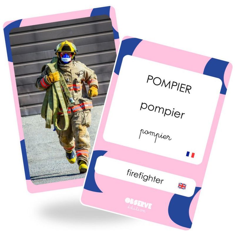 Cartes Flash Métiers (40 cartes photos et mots) Observe Édition Produit 4