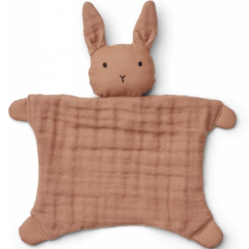 Doudou plat en coton bio Amaya Rabbit tuscany rose Liewood