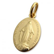 Médaille ovale Miraculeuse (plaqué or jaune)  par Martineau