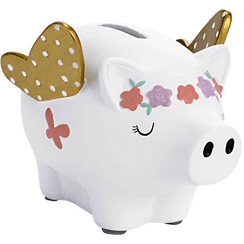 Tirelire cochon blanche (9 x 12 cm) Amadeus Les Petits