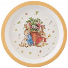 Assiette bébé Pierre Lapin abricot (18 cm) - Petit Jour Paris Assiette bébé Pierre Lapin abricot (18 cm) - Petit Jour Paris