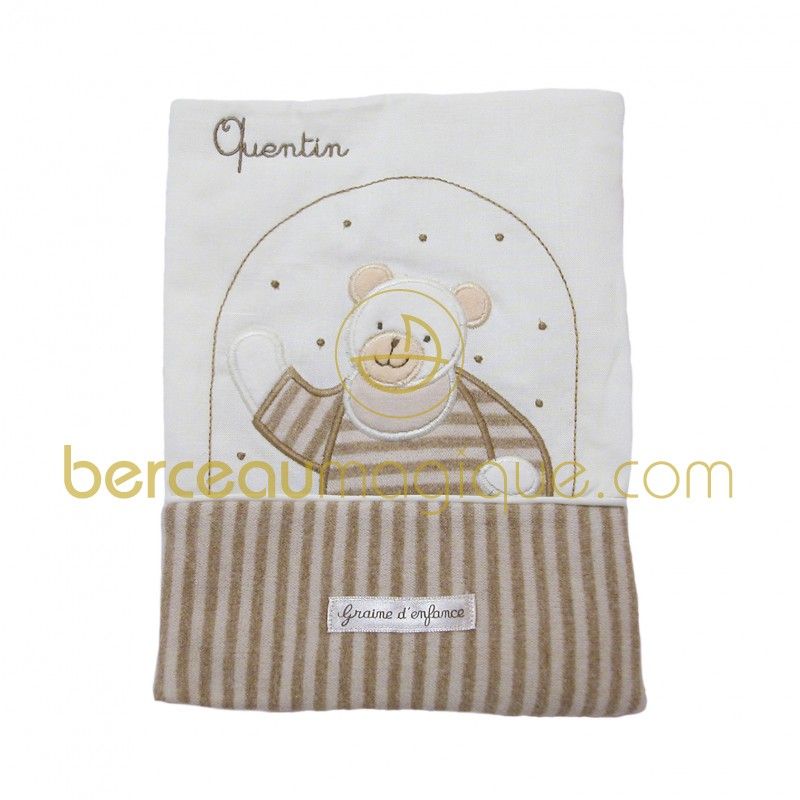 Protège carnet de santé Ours vanille (Avec broderie) Moulin Roty