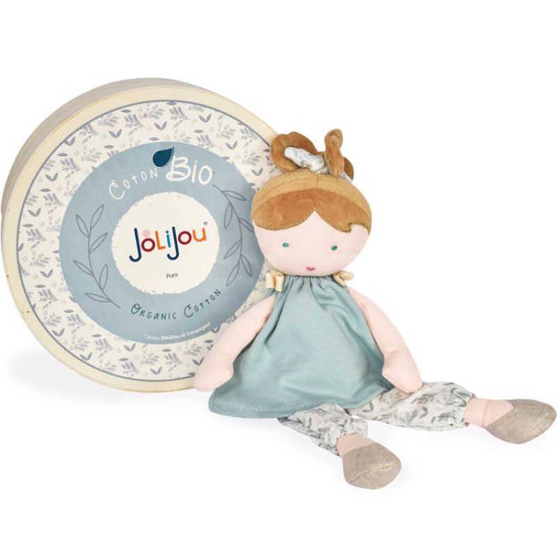 Poupée souple en coton bio Bleuette Les Joliflores (30 cm) Jolijou