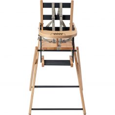 Chaise haute extra pliante Sarah hybride anthracite