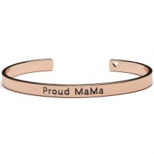 Bracelet jonc Proud MaMa (rose doré)  par Proud MaMa