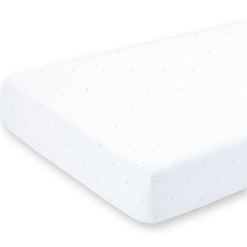 Drap housse de berceau blanc à pois gris Choux (40 x 90 cm) Bemini