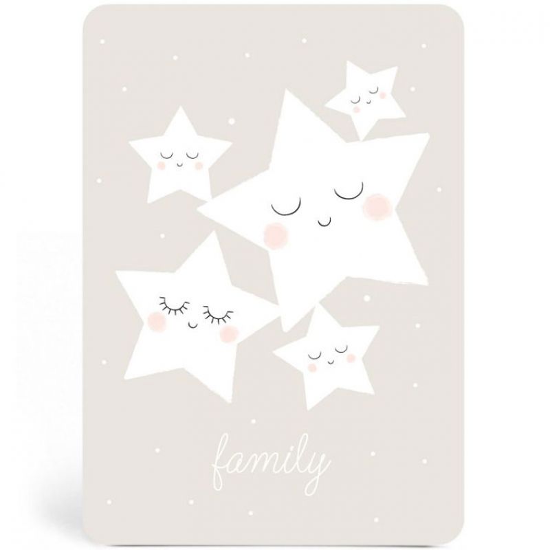 Carte A6 Family 3 enfants Zü