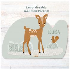 Set de table Biche Edgar personnalisable - Charlie et Suzie
