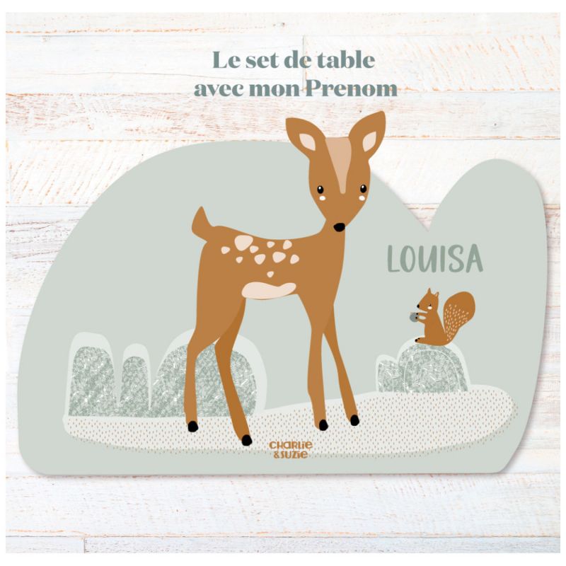 Set de table Biche Edgar personnalisable Charlie et Suzie Ambiance 1