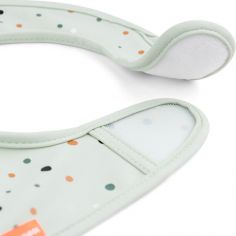 Lot de 2 bavoirs imperméables à velcro Croco vert