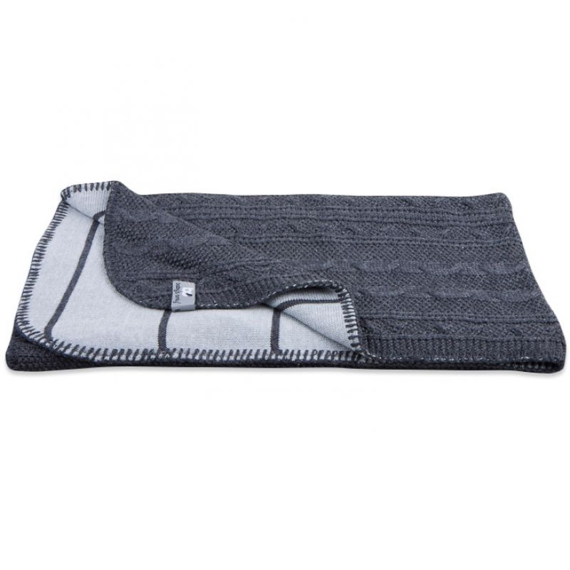 Couverture Cable Feston gris anthracite, gris (80 x 90 cm) Baby's Only