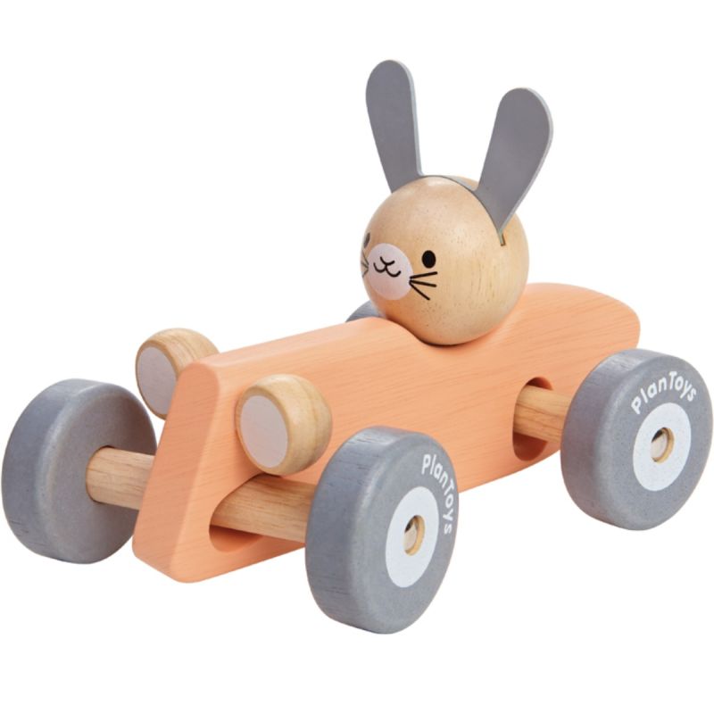 Lapin bolide de course pastel Plan Toys Produit 1 grande taille